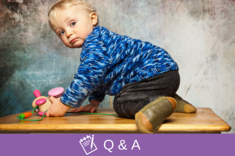 How do I stop my toddler climbing on the table?